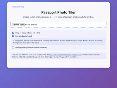 Passport Photo Tiler